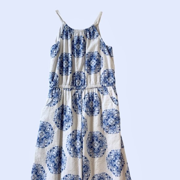 Girls Rachel Zoe for Janie & Jack Medallion Jumpsuit, Size 7 - Picture 8 of 9